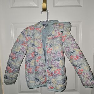 The North Face Kids Floral Puffer Jacket - Aqua, Pink, Yellow